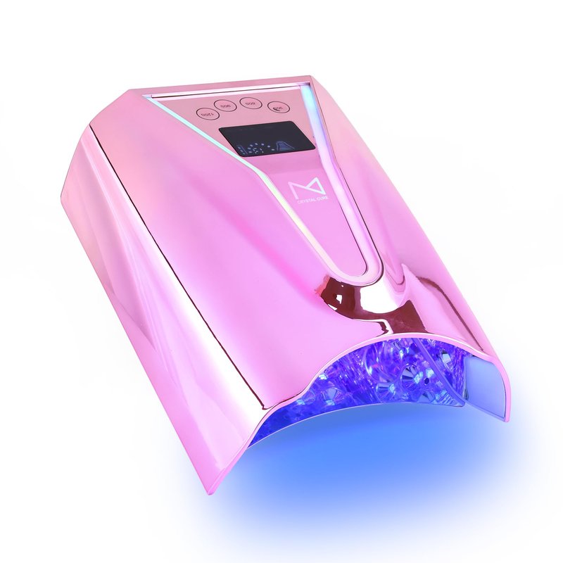 M - Crystal Cure 128W UV Nail Lamp - Fast Curing Nail Light with 45 Powerful 365nm+405nm LEDs - Cordless, Rechargeable, Auto Sensor - UV Light for Gel Nails for Manicures & Pedicures (Unicorn Purple)