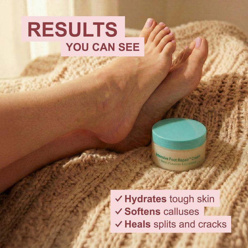 Kerasal Intensive Foot Repair Cream with Lactic Acid, Lavender, & Eucalyptus, 4 oz