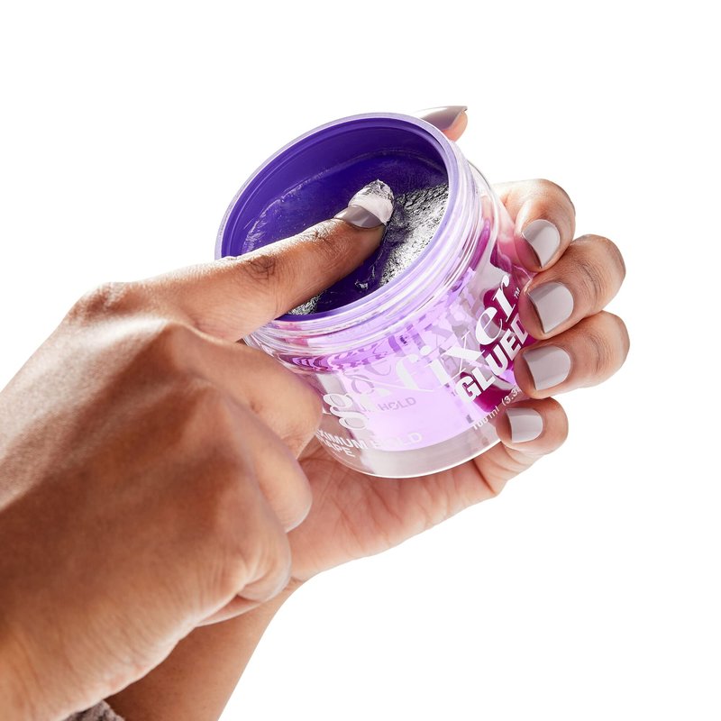 RED by Kiss Edge Fixer Hair Shine Gel, 24 Hour Max Hold, Non-Flaking, Biotin B7 Infused, Natural Styling, Professional Edge Control Wax, Perfect for Braiding (Grape)