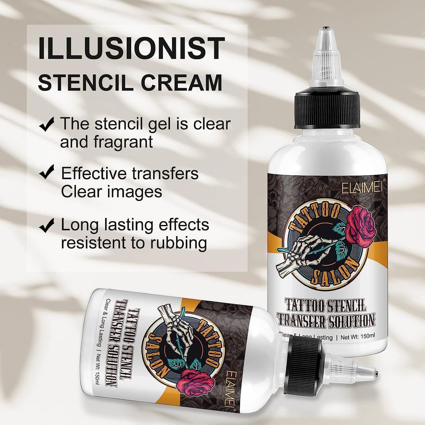 Tattoo Stencil Transfer Gel Solution, Tattoo Stencil Gel, Transfer Gel for Tattooing, Stencils Primer Stuff Stencil Gel for Tattooing Paper Machine Temporary Tattoo Supplies, 150 ml / 5.1 fl oz