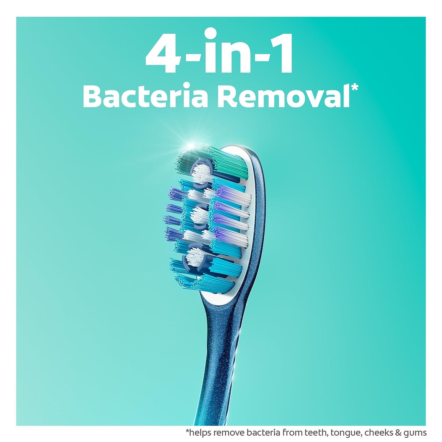 Colgate 360 Whole Mouth Toothbrush, Adult Toothbrushes Medium Bristles, Helps Remove Bad Breath Bacteria and Plaque, Medium Toothbrush Pack, Includes Cheek and Tongue Cleaner, 4 Pack