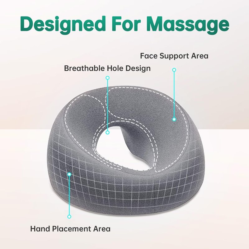 MOONYOOY Massage Head Rest for Bed, Face Down Pillow with Air Vent, Face Cradle for Spa & Stomach Sleeping, BBL Pillow After Eye Surgery, Massage Pillows for Prone Sleeping with Face Cradle Pad