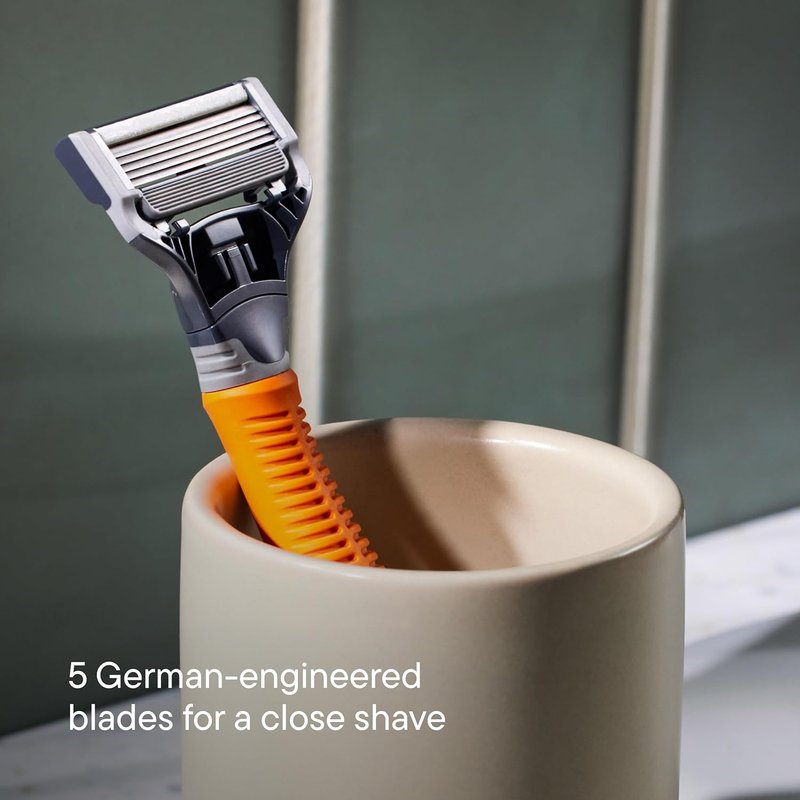 Harry's Shaving Kit for Men - 6 Razor Blade Refills & Foaming Gel | TSA Approved Travel Essentials
