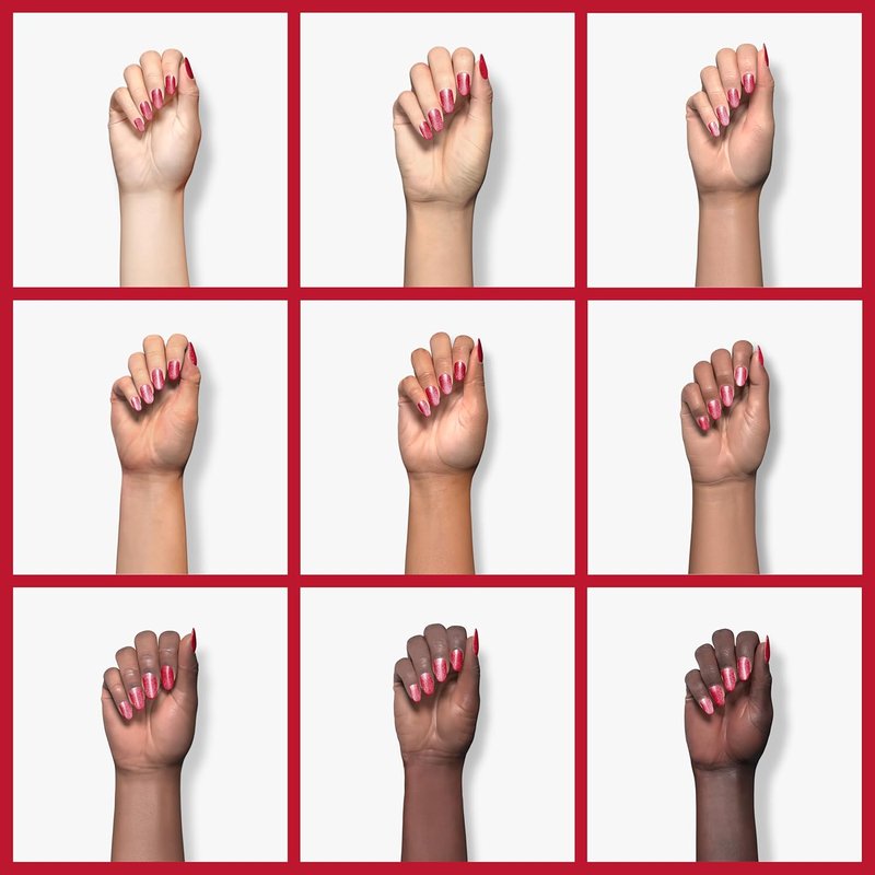 Beetles Glitter Red Gel Nail Polish - Wine Red Shimmer for Stunning Nail Art | 0.5 Oz (15ml)