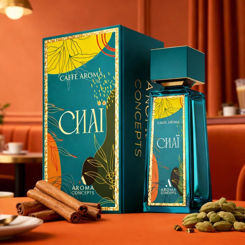 AROMA CONCEPTS Chai Cafe EDP Perfume - Unisex Fragrance 100ml (3.4 Fl Oz) for Warm, Inviting Aroma