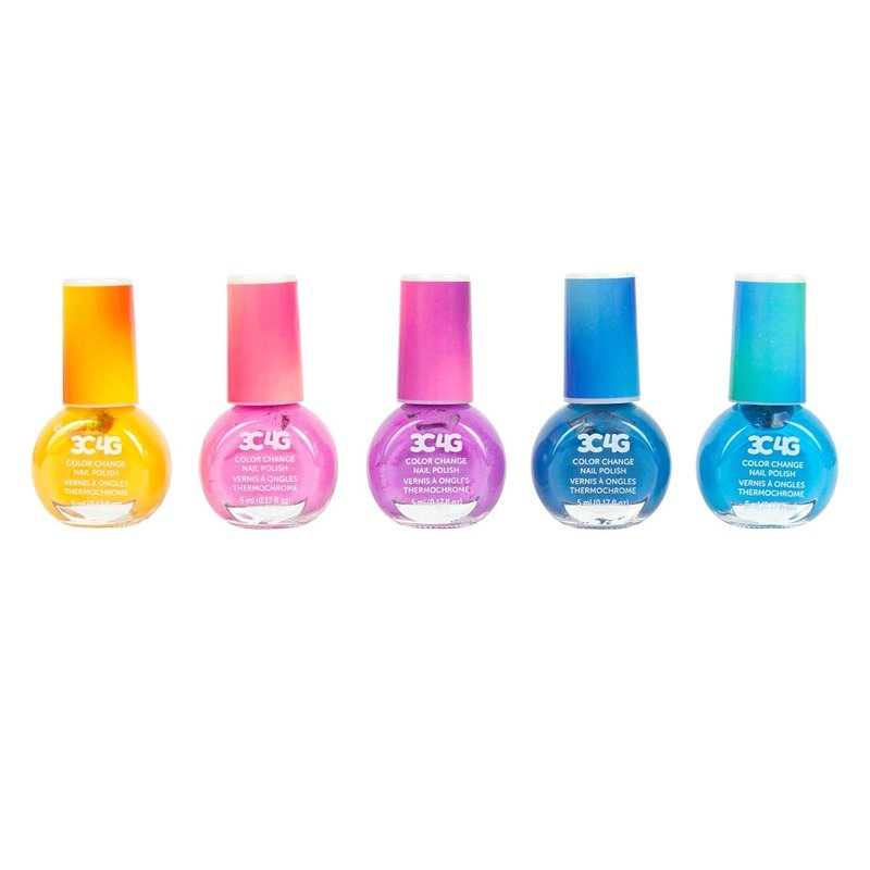 3C4G Make It Real Color Changing Nail Polish Set - 5 Non-Toxic Magical Shades for Fun DIY Manicures
