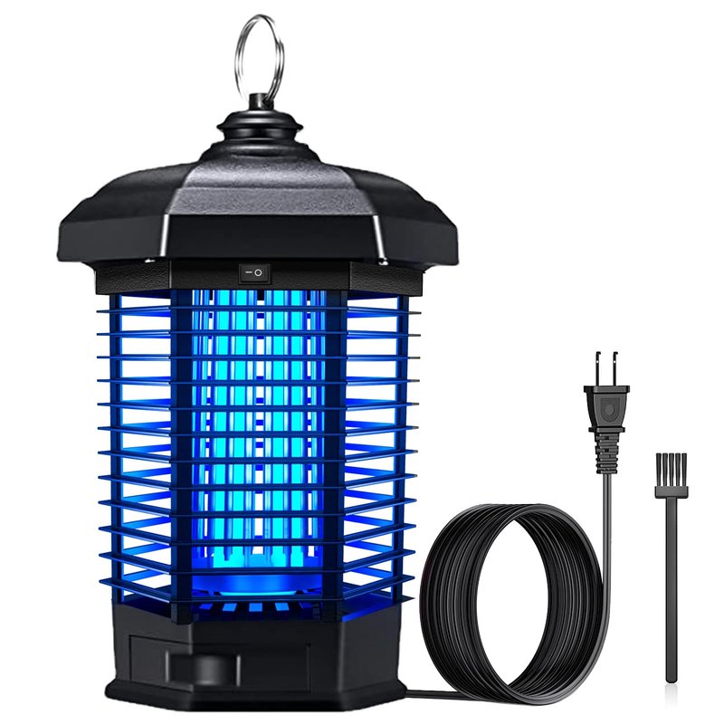 Bug Zapper for Outdoor,Waterproof Electric Mosquito Zapper, Mosquito Zappers, Insect Killer lamp, Electronic Fly Zapper for Backyard, Patio,Garden,Sport Fields Home（4200v,10ft Cord）