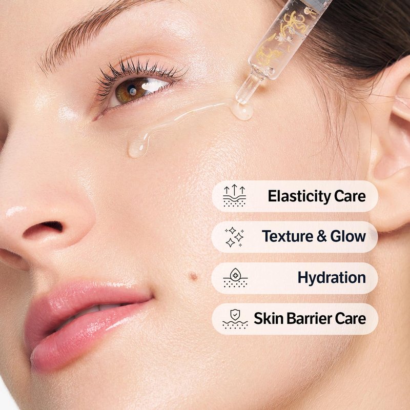 Glow Intensive Silk Peptide Ampoule - Copper Peptides Serum for Face | Hydrating Korean Skincare, 1.35 fl oz