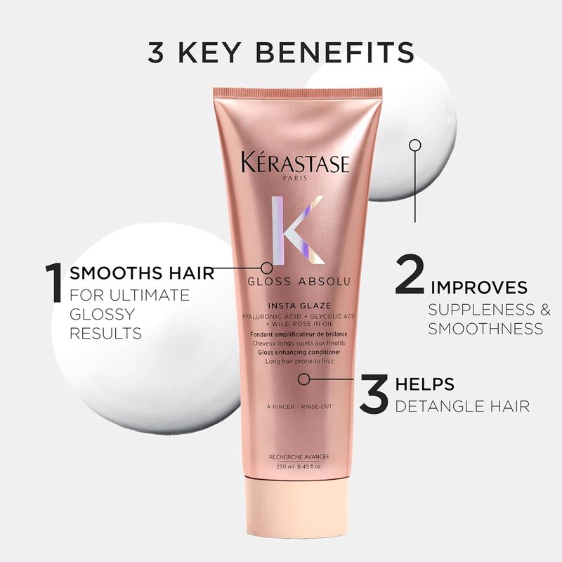 Kérastase, Gloss Absolute Shampoo Conditioner Heat Protection Trial Kit for Long Frizz Prone Hair