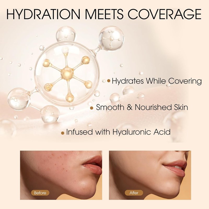 Skiennix Full Coverage Liquid Concealer - Double-Headed Waterproof Corrector for Dark Circles & Blemishes | Ivory 0.23 fl oz