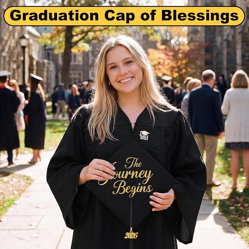 Graduation Caps Set - 12 Pcs with 2026 Tassels | Perfect for Bachelor & Master Degrees