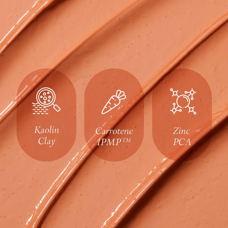 Carrotene IPMP Clay Mask - 3-Min Quick Dry Pore Care | Kaolin & Zinc PCA | Vegan Korean Skin Care | 100g (3.52 oz)