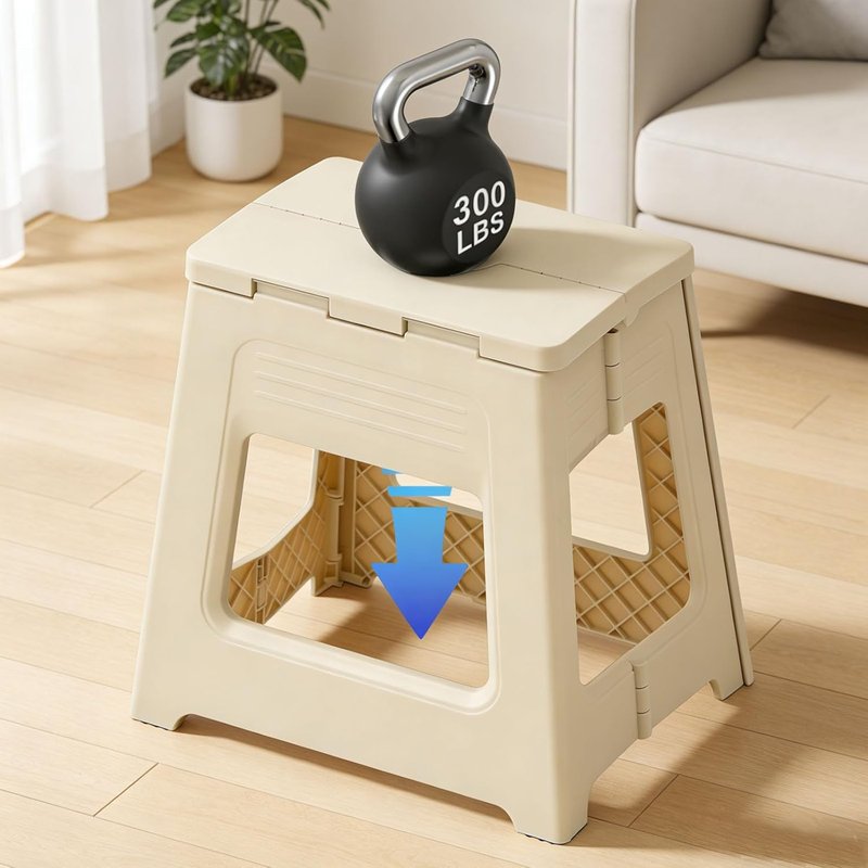 Foldable Shower Stool - Anti-Slip Foot Rest for Shaving Legs | 11.9" Height, Compact Design for Travel & Bathroom