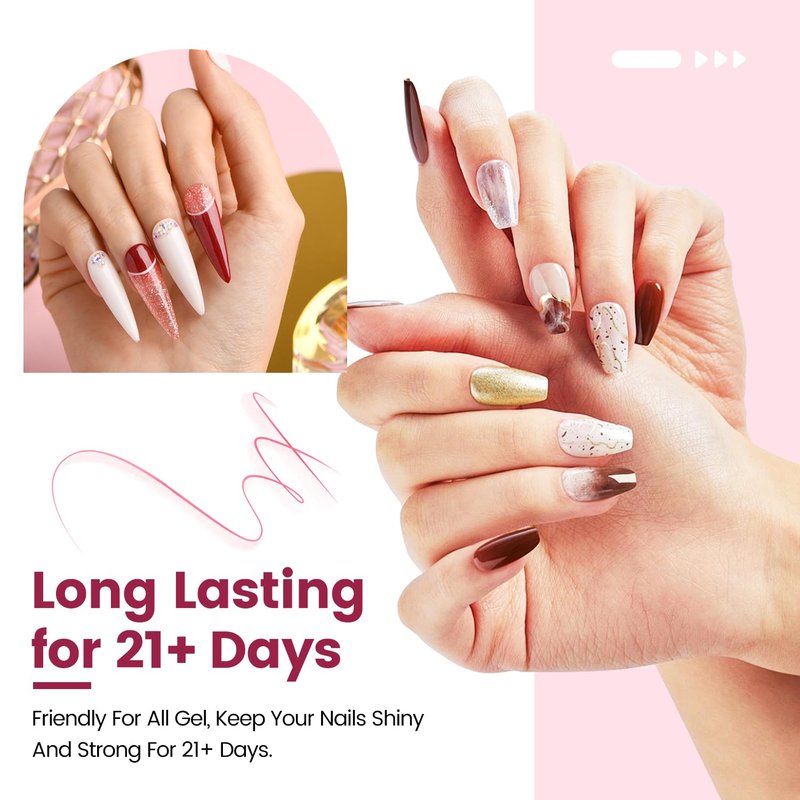 JODSONE Base Coat Gel Nail Polish - Quick Drying, Durable, Soak Off | 15ML Clear Glossy Finish
