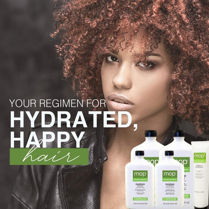 MOP - Mixed Greens Moisture Shampoo - Hydrates, Nourishes & Restores, Adds Softness - 8.45 fl oz