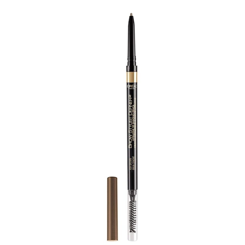 L'Oreal Paris Brow Stylist Definer - Waterproof Eyebrow Pencil for Precision Filling | Medium Ash Brown, 0.003 Oz