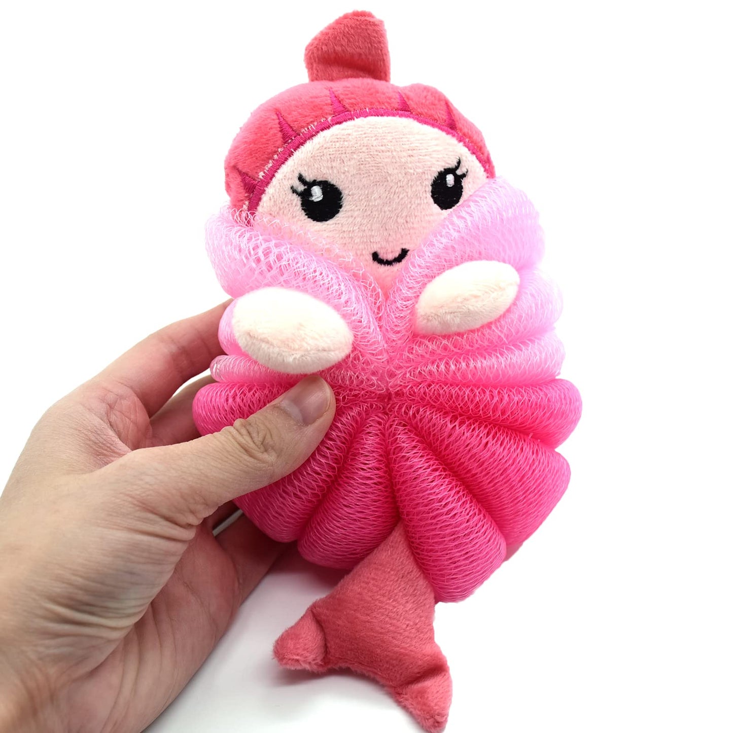 Cute Animal Bath Loofahs Sponge Pouf Mesh Body Scrubber Shower Exfoliating for Women Kids Girls Boys