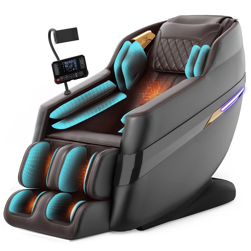 FURNIMAT 2026 Massage Chair Full Body, 3D SL-Track Zero Gravity Shiatsu Massage Chair Recliner with AI Control, Body Scan, Airbags, Heating, Foot Roller, Auto Modes, Bluetooth Speaker