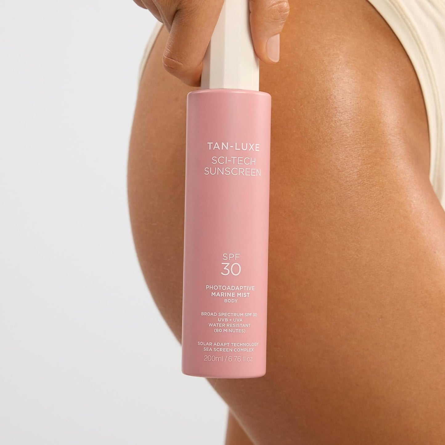 Tan-Luxe Sci-Tech Sunscreen - Lightweight Marine Mist Body Spray | Water-Resistant & Reef Safe, 6.76 fl. oz