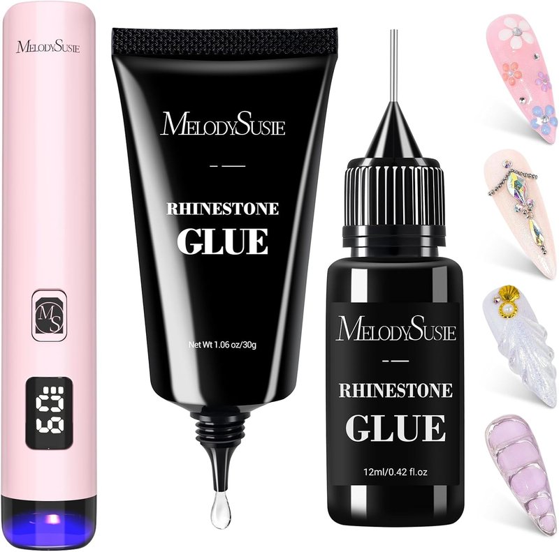 MelodySusie Handheld UV Nail Lamp - Cordless Gel X Dryer with LCD Display for DIY Nail Art