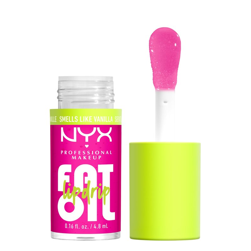 NYX PROFESSIONAL MAKEUP Fat Oil Lip Drip, Moisturizing Lip Oil Gloss, Tinted Formula & Up to 12 HR Hydration, Vegan & Cruelty-Free - Suga Baddie (Sheer Pink)