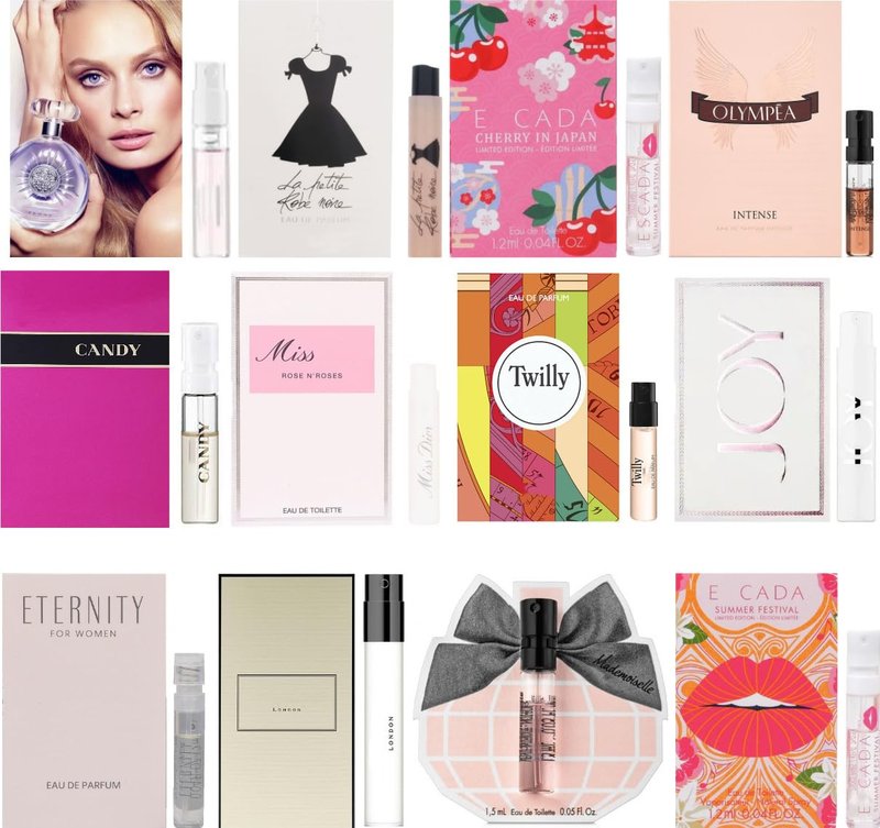 Designer Perfume Sampler Set Lot x 12 Sample Vials - High End Fragrance Samples for Women, 12 Piece Set
