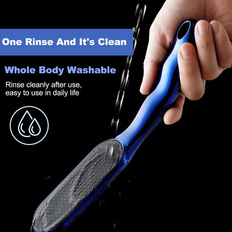 2pcs Hard Skin Remover Nano-Glass Foot File, Nano Glass Foot File with Non-Slip Ergonomic Handle, Professional Foot Care Tools (Gold+Blue)