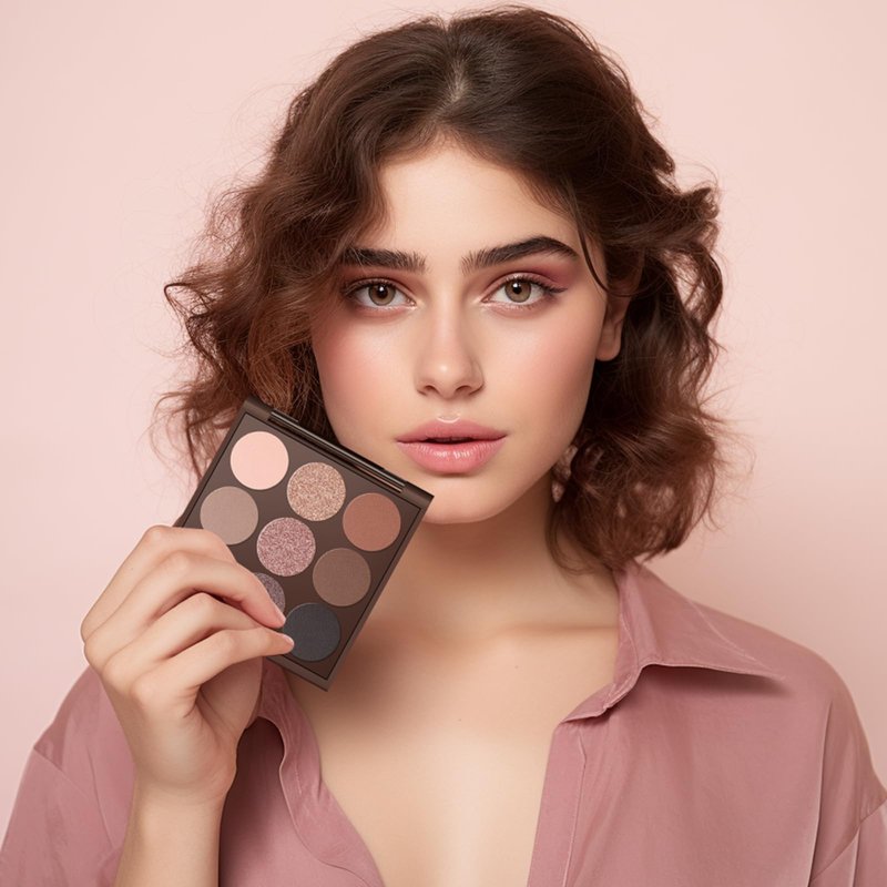 MYSTER ROSEY Neutral Eyeshadow Palette, Nude Eyeshadow Palette, Matte Eye Shadow Makeup Palette with Mirror, Long-Lasting Wear, Vegan, Cruelty-Free - 0.5oz (Charm Purple)