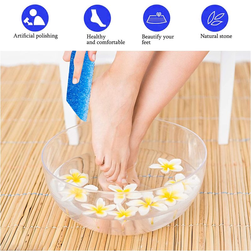 40 Pcs Pumice Stone for Feet Foot Scrubber Sponge for Feet Care and Callus Remover Mini Disposable Pumice Pads for Dead Skin Remover (Blue)