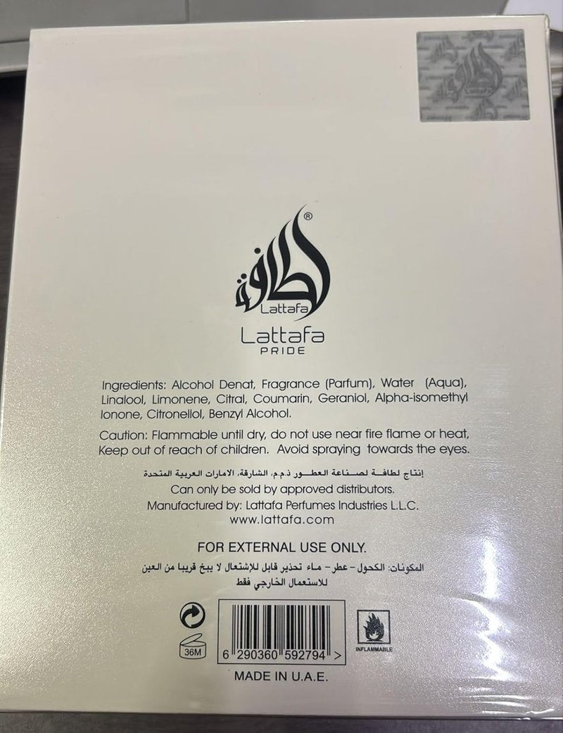 Lattafa Pride Embrace Eau de Parfum Spray - Unisex Fragrance, 3.4 Ounce | Long-Lasting Scent