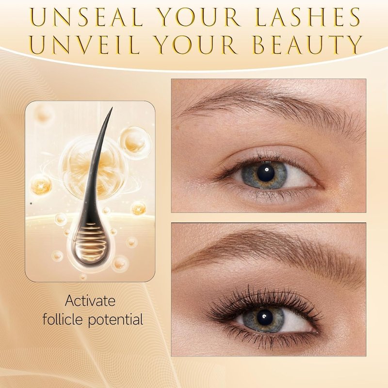 Eyelash Growth Serum – Natural Lash Enhancer with 15 Plant Extracts for Longer Thicker Fuller Lashes Nourishing Formula to Enhance Natural Beauty Hypoallergenic Oil Free lash growth serum -3ml