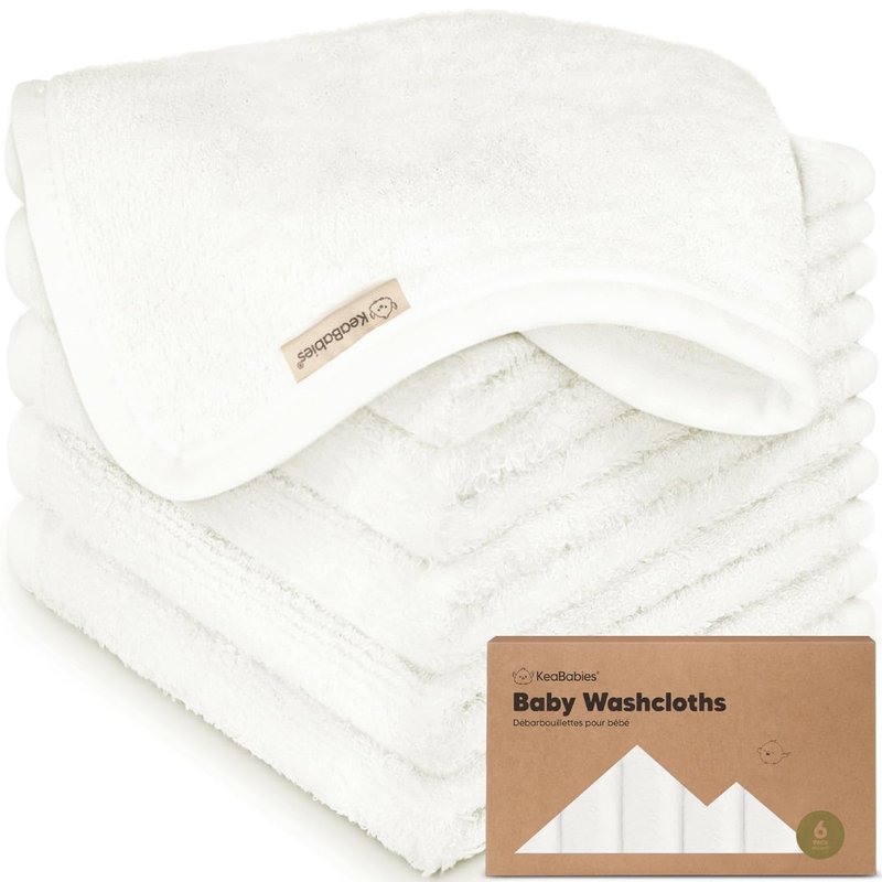 Baby Washcloths - Soft Absorbent Bamboo Viscose Towels for Newborns | 10x10 Reusable, Gentle on Sensitive Skin