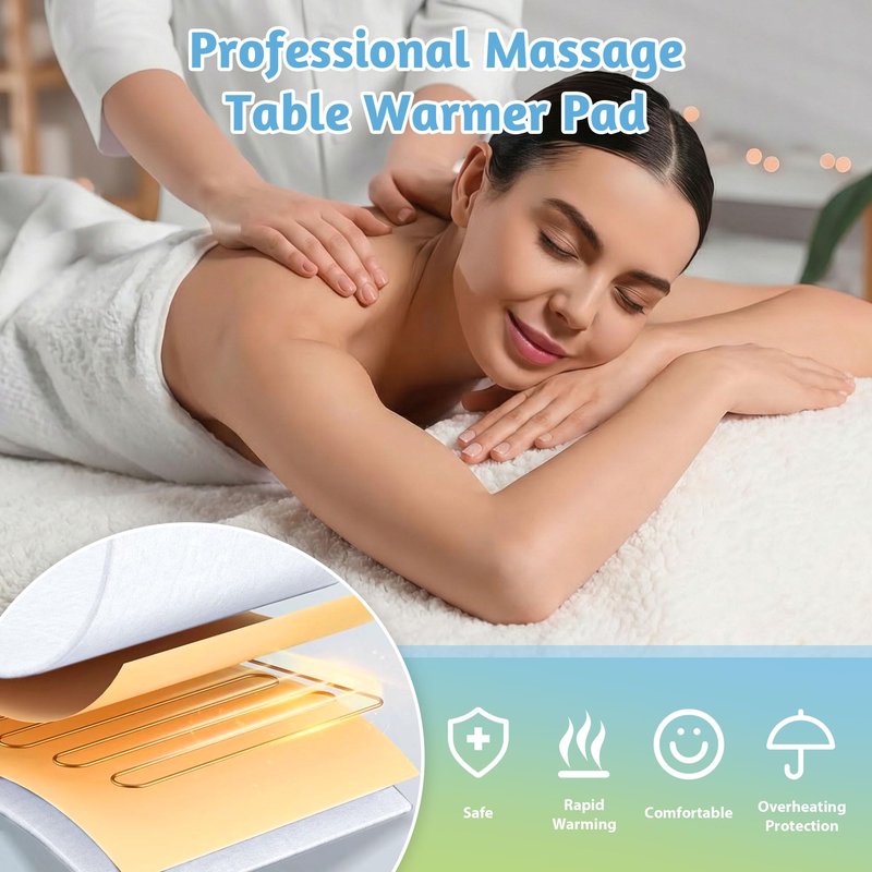Massage Table Warmer Heating Pad Professional SPA Massage Bed Warmer with 9 Timer, 9 Heat Settings, Overheat Protection for Massage Bed & Spa, Thickened & Soft Fleece, 30" x 71"