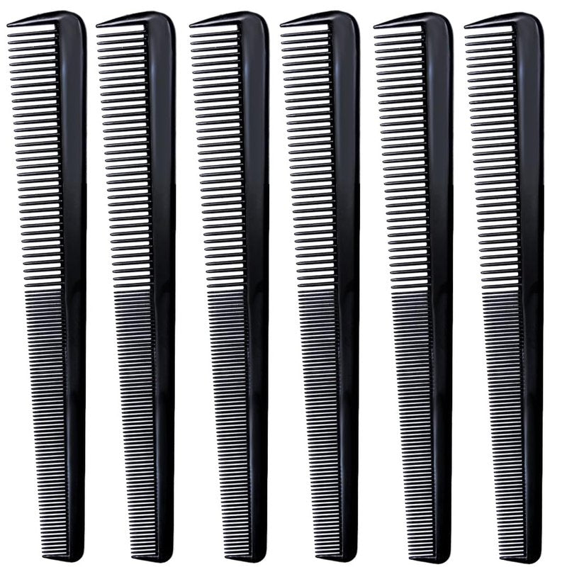 (6 Count) 7.5" Barber Hair Comb Beard & Mustache Pocket Combs Dressing Comb Dresser Comb