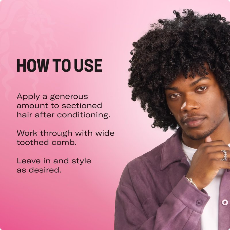 Mielle Organics Leave-In Conditioner for Curly Hair - Moisturizing Detangler & Damage Repair, 12 Fl Oz