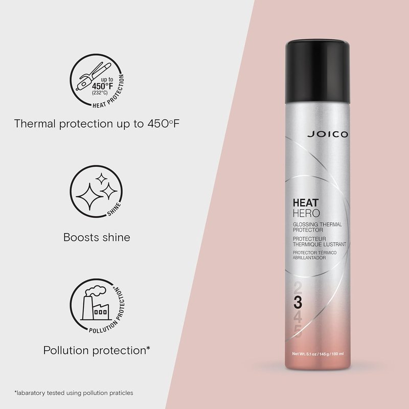 Joico Heat Hero Glossing Thermal Protector - Shield Hair From Heat & Humidity | Paraben & Sulfate Free