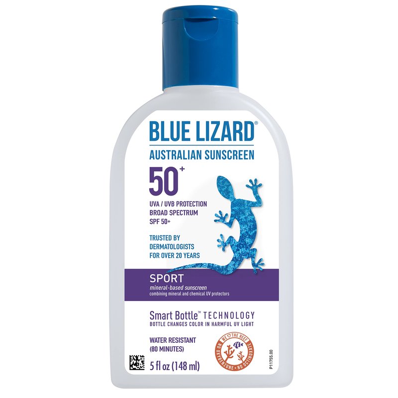 BLUE LIZARD Sport Mineral-Based Sunscreen Lotion - SPF 50+ - 5 oz