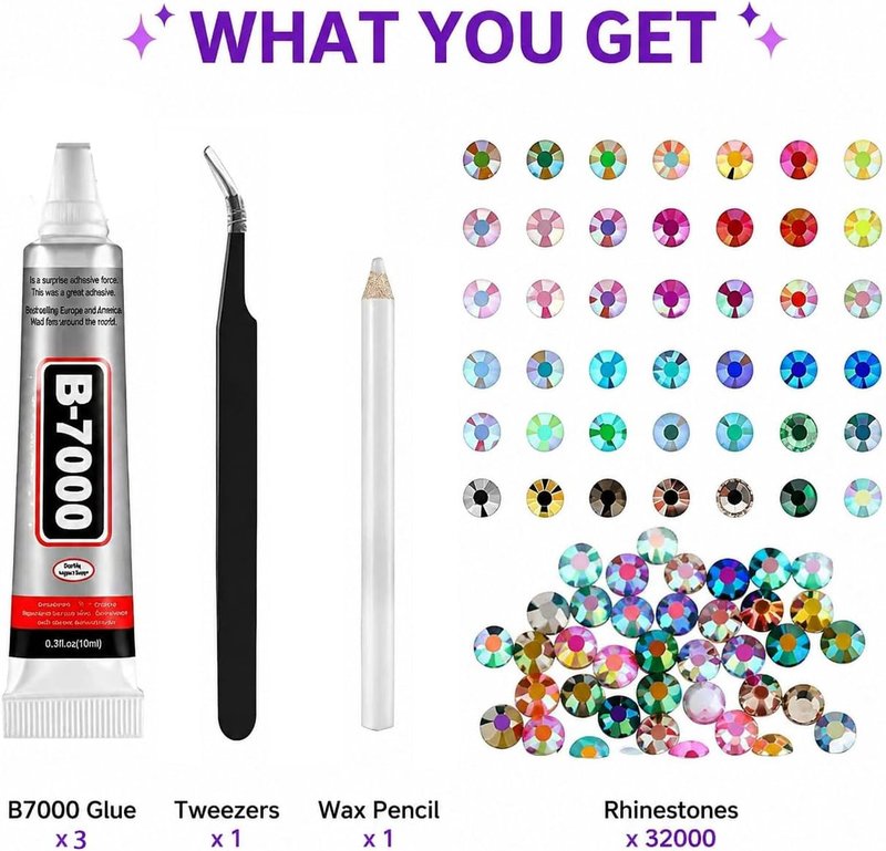 Bedazzling Kit - 3mm Flatback Rhinestones | 40 Color Jelly Resin Gems for Nails, Crafts & DIY
