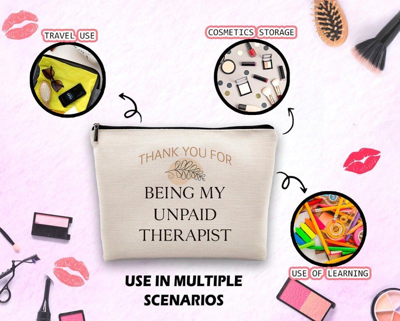 Funny Cosmetic Bag for Women - Best Friend Appreciation Gift | Travel Toiletry Makeup Bag