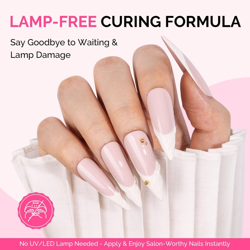 MelodySusie Super Strong Nail Glue, Semi Solid Nail Glue Press On Nails, Quick Drying, No UV Lamp Needed, Long Lasting, Nail Glues DIY Home Salon Manicure 15ml