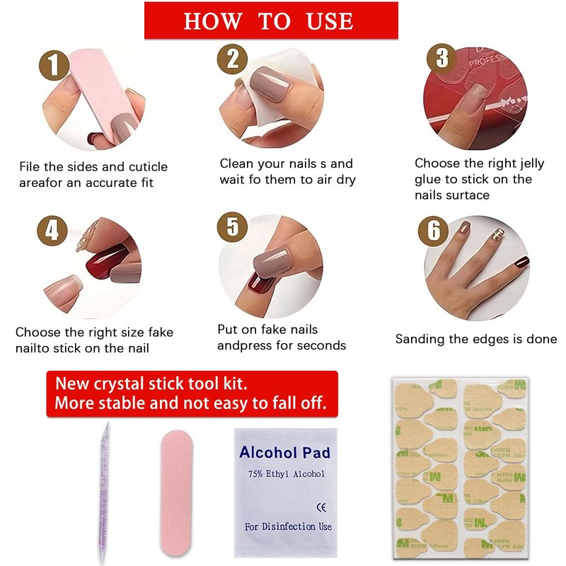 Gray Chrome Press on Nails Medium Square Fake Nails Silver Gradient French Tip Glossy Shiny Full Cover Laser Acrylic False Stick on Nail Reusable for Women Girls Manicure Decoration 24Pcs