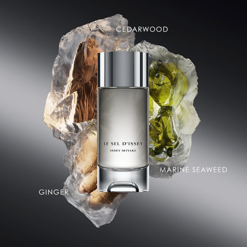 Issey Miyake Le Sel d'Issey Eau de Toilette | Fresh Woody Marine Fragrance for Men - Salt Accord, Ginger & Cedarwood