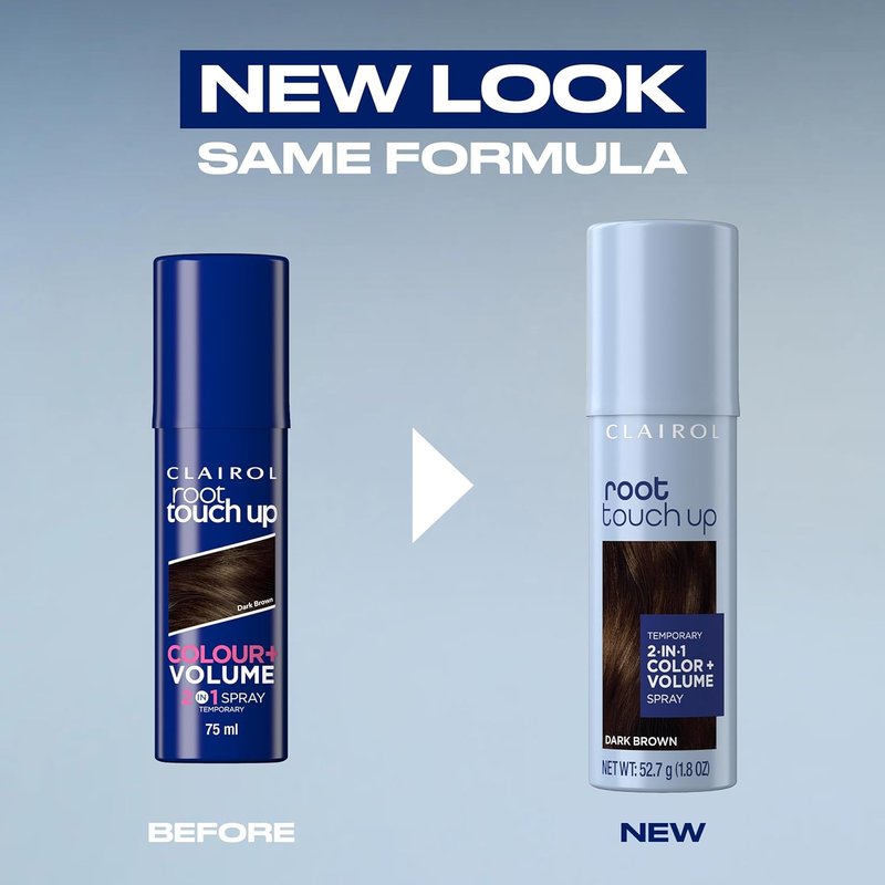 Clairol Root Touch-Up - 2-in-1 Temporary Hair Coloring Spray for Dark Brown Hair | Pack of 1