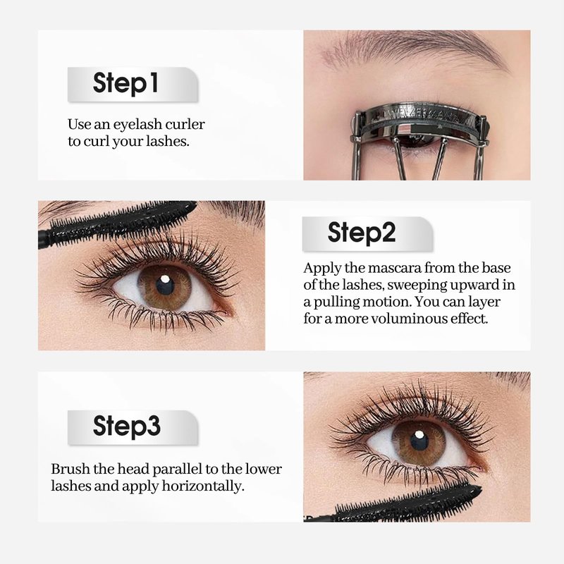 Erinde Tubing Mascara for Older Women 60 Plus, Lengthening & Volumizing for Thinning Lashes - Smudge-Proof, Flake-Free Black - Slim Micro-Brush for Hooded Eyes & Warm Water Removal