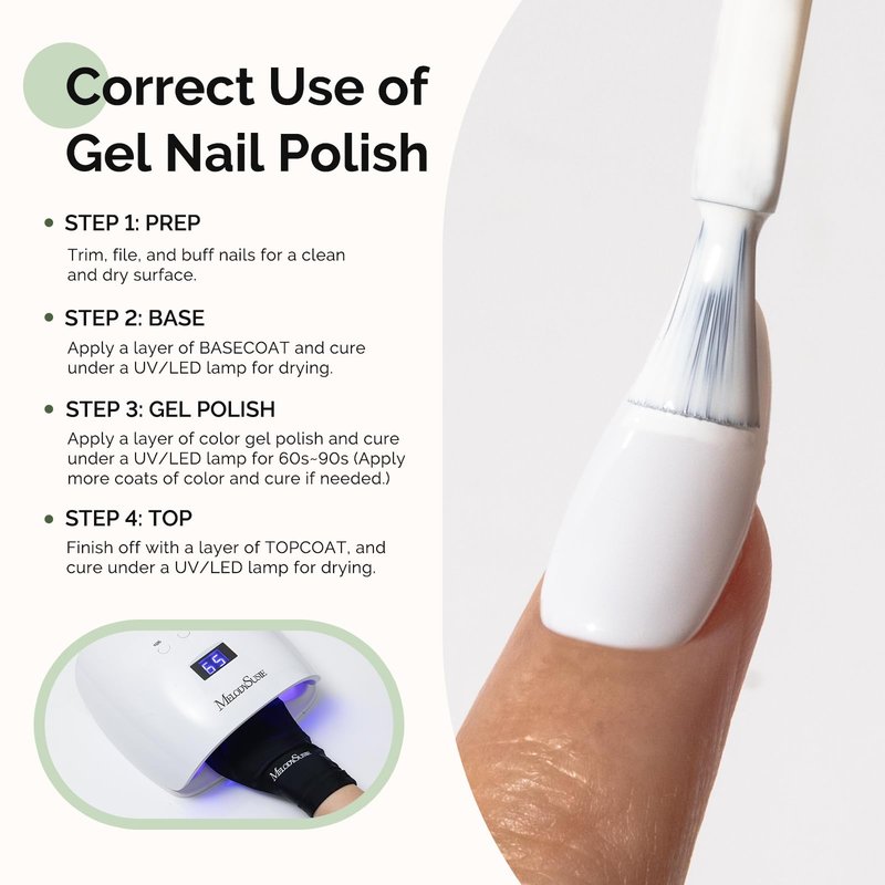 MelodySusie Hema Free Gel Nail Polish, 0.5 Fl Oz Thick White Gel Polish, Non Toxic, Long Lasting, Soak Off UV Nail Polish, Manicure Nail Design Salon DIY Nail Art at Home 479