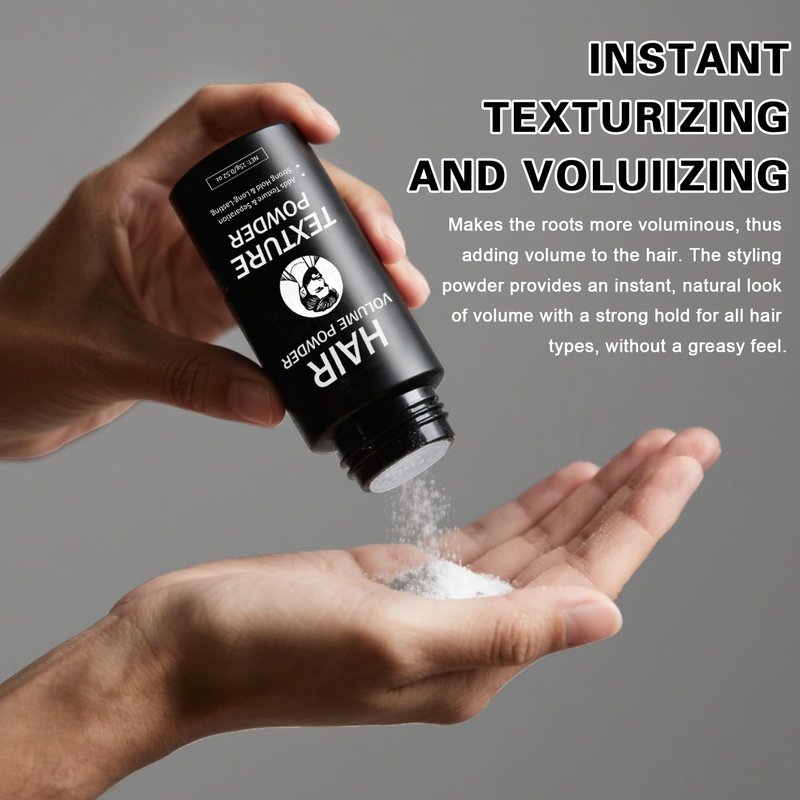 IONSGAKO Hair Texture Styling Powder for Men & Women, Hair Texturizing & Volumizing Powder Add Instant Volume Long-Lasting Hold Non-Greasy Matte Finish for All Hair Types - 0.52 Oz