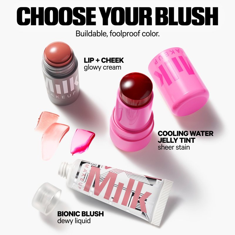 Milk Makeup Bionic Blush, Teleport (Coral) - 0.28 fl oz - Hydrating Liquid Blush - Buildable & Blendable - Hydrates & Improves Look of Skin - Vegan, Cruelty Free