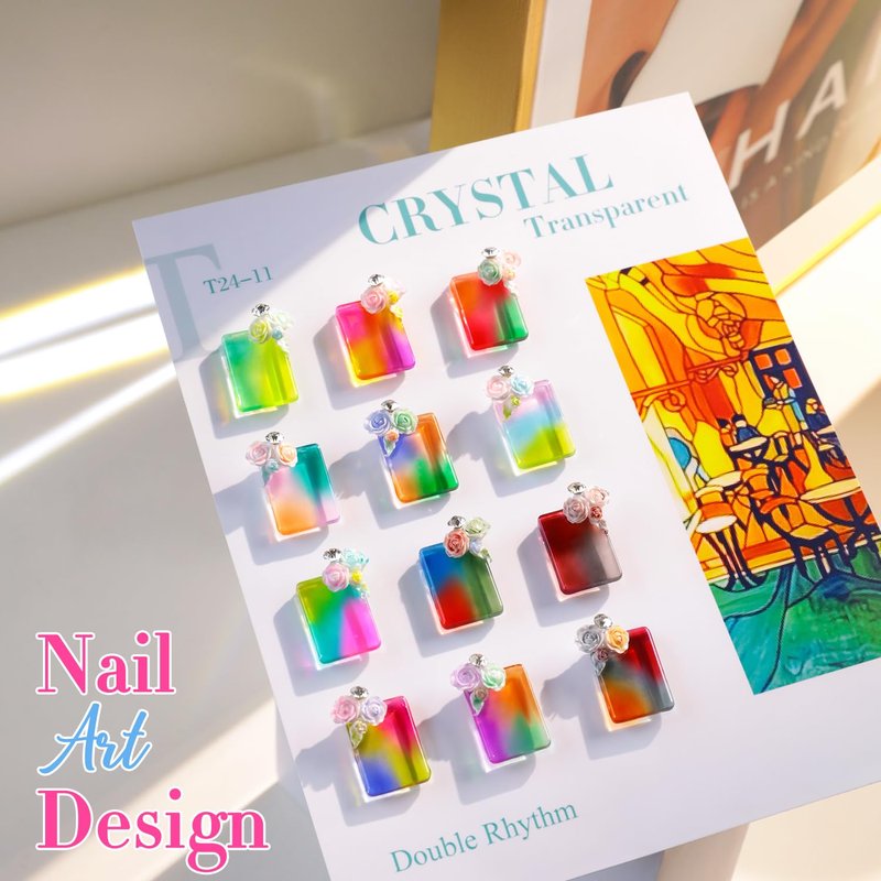 Double Rhythm 28Pcs 0.5Oz Gel Nail Polish Set Same Color Same Bottle Gel Polish Kit Nail Art Manicure Salon DIY at Home for Women (Neon Jelly Sheer Collection-T24-11)