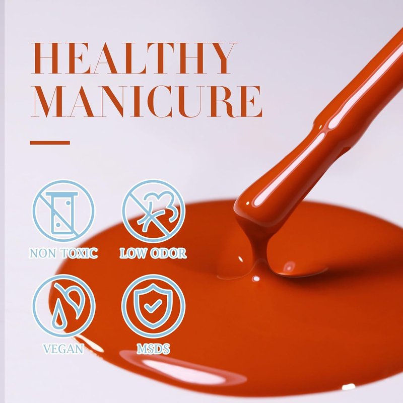 Double Rhythm Gel Polish - Pumpkin Orange 0.5Oz | Soak Off Manicure for Salon & DIY Nail Art