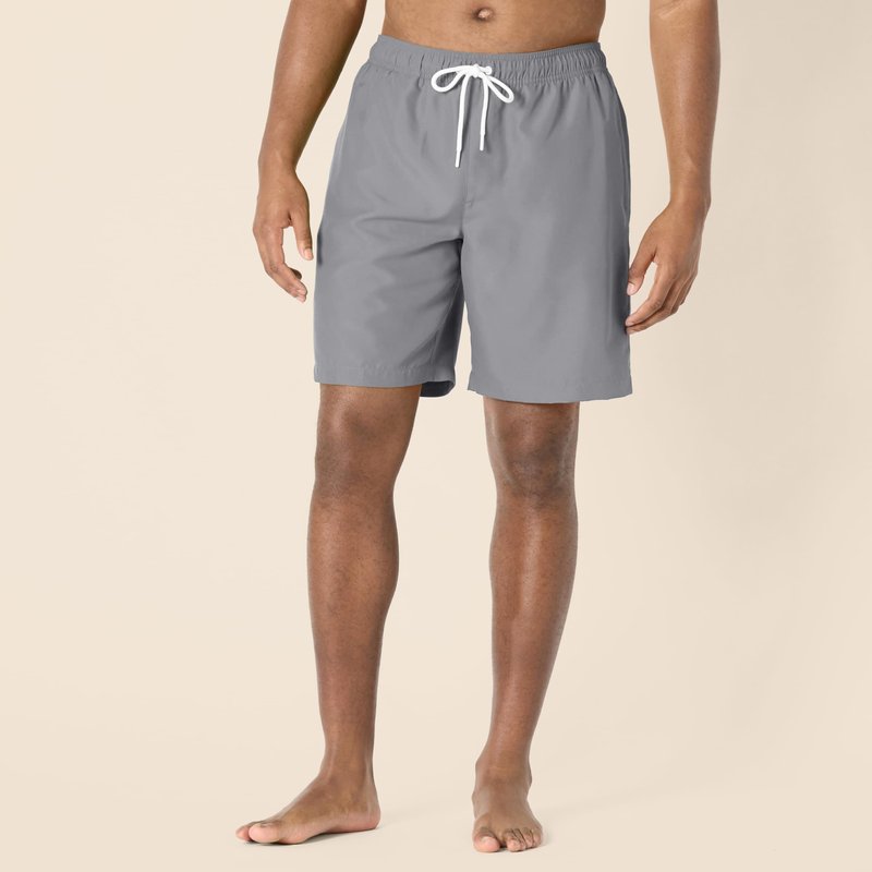 Amazon Essentials Men's 9" Swim Trunks with Mesh Lining, Pockets, Drawstring Closure, Charcoal, Large